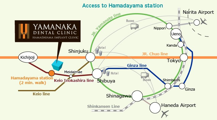 Access to Hamadayama station